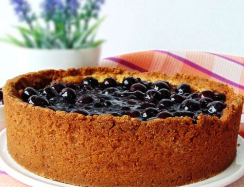 Cheesecake with Blueberry Topping