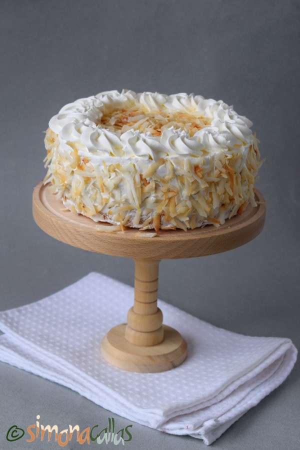 Coconut Cake with Vanilla and Chocolate
