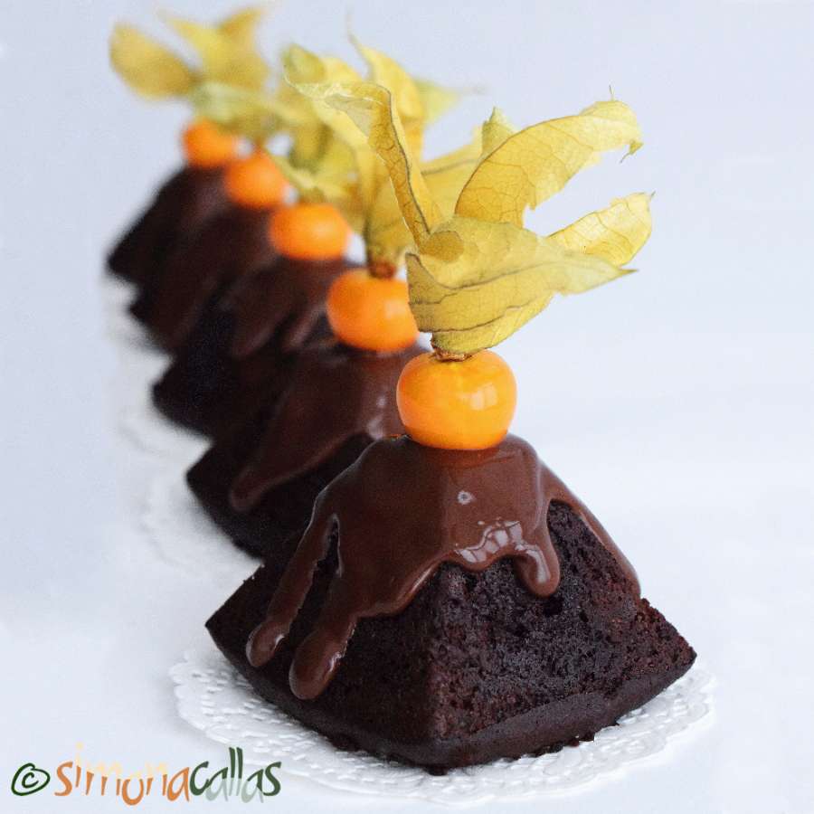 Chocolate Physalis Mini Cakes