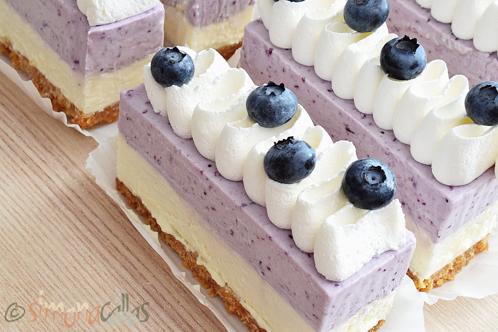 Easy No Bake Blueberry Cheesecake Bars