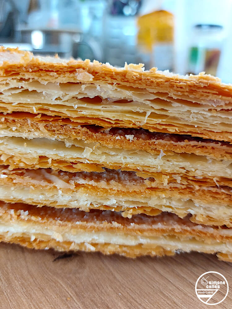 Millefeuille cu vanilie si zmeura mille feuille recipe pâte feuilletée vegan puff pastry homemade foietaj de post